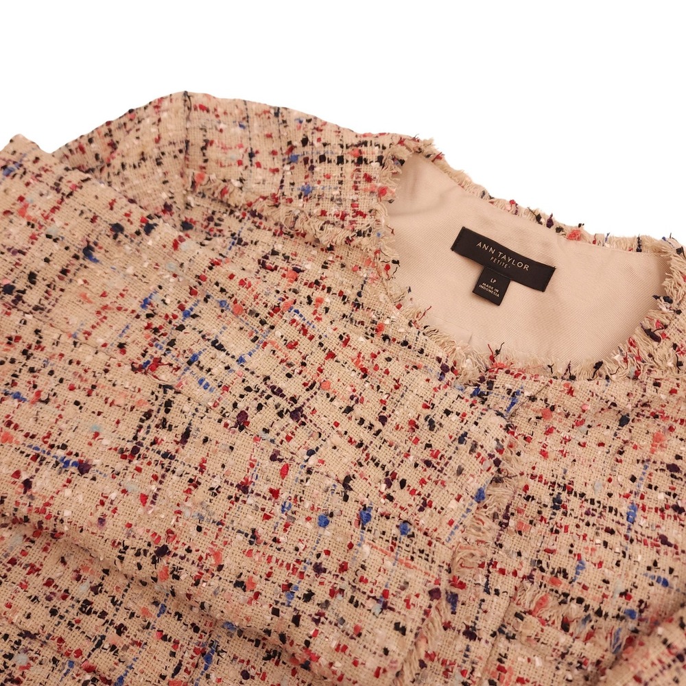 Ann Taylor Multicolor Tweed Blazer